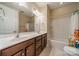 Bathroom with a double vanity and a tub shower combination at 2108 Clarion Dr, Fort Mill, SC 29707