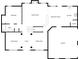 A detailed floor plan illustrating the layout of a home, including the living room, bedroom, and kitchen at 215 Madelia Pl, Mooresville, NC 28115