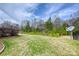 Expansive backyard featuring lush greenery and a serene, wooded backdrop at 258 Lagoda Dr, Locust, NC 28097
