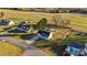 Aerial shot of a charming two-story home with well-manicured landscaping at 2745 River Meadows Ct, Lincolnton, NC 28092