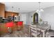 Bright kitchen with stainless steel appliances and an island with seating at 2745 River Meadows Ct, Lincolnton, NC 28092