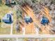 An overhead view showing the property boundaries of a single-Gathering home in a rural location near trees and other homes at 2853 W Zion Church Rd, Shelby, NC 28150