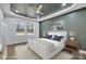 A spacious main bedroom with large windows, trey ceilings, and elegant decor at 2853 W Zion Church Rd, Shelby, NC 28150