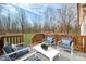 Cozy back deck area with outdoor seating surrounded by lush greenery at 2855 W Zion Church Rd, Shelby, NC 28150