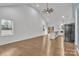 Open-concept living area with vaulted ceilings, hardwood floors, and ample natural light at 2855 W Zion Church Rd, Shelby, NC 28150