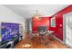A home office area with wood floors and modern lighting at 41 Fleetwood Sw Dr # 44, Concord, NC 28027