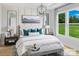 Stylishly decorated main bedroom featuring a large window, wood floors and neutral decor at 6005 Valehaven Pl # 0049, Charlotte, NC 28269