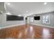 Spacious finished basement area with hardwood floors, large windows, and a built-in chalkboard at 726 Amberly Xing, Fort Mill, SC 29708