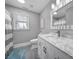 Bright bathroom with updated vanity, marble countertop, and shower with modern fixtures at 726 Amberly Xing, Fort Mill, SC 29708