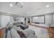 Media room with projector, large screen, and comfortable seating at 726 Amberly Xing, Fort Mill, SC 29708