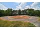 Community dirt track and activity area surrounded by grassy fields and trees at 109 Hummingbird Cir, New London, NC 28127