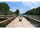 Community dock overlooking the lake features benches and picnic tables for relaxing outdoors at 109 Hummingbird Cir, New London, NC 28127