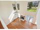 Bright, open floor plan featuring hardwood floors and a cozy fireplace at 12724 Cliffcreek Dr, Huntersville, NC 28078