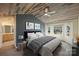 Primary bedroom with bay window and a wood ceiling design at 12724 Cliffcreek Dr, Huntersville, NC 28078