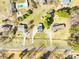 Aerial view of property lines on .51 acres with the home, driveway, and yard at 2927 Forest Hills Cir, Rock Hill, SC 29732