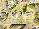 Aerial view of property lines on .51 acres with the home, driveway, and yard at 2927 Forest Hills Cir, Rock Hill, SC 29732