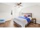 Bedroom featuring a comfortable bed with accent pillows and a ceiling fan at 2927 Forest Hills Cir, Rock Hill, SC 29732