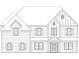 Exterior elevation rendering featuring a two-story home with shuttered windows at 11016 Tyler Brook Ln # Oak0036, Mint Hill, NC 28227