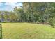 Expansive backyard featuring a lush lawn, wooden fence, and mature trees, perfect for outdoor activities at 11130 Mccamie Hill Pl, Concord, NC 28025