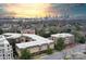 Aerial view of property with a beautiful skyline backdrop at sunset at 1323 Queens Rd # 424, Charlotte, NC 28207