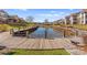 Picturesque water view between docks, showing the waterfront community and peaceful surroundings at 18409 Harborside Dr, Cornelius, NC 28031