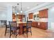 Spacious kitchen with granite counters, center island, and stainless steel appliances at 19320 Davidson Concord Rd, Davidson, NC 28036