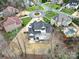 Stunning aerial view showcasing the home's prime location within a desirable neighborhood and meticulously landscaped surroundings at 411 Belo Ct, Fort Mill, SC 29715