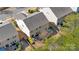 Aerial view of backyard patio with outdoor dining and seating at 4462 Haddington Dr, Fort Mill, SC 29707