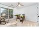 Study bedroom with a large window view and neutral-toned carpet at 5011 Sharon Rd # B, Charlotte, NC 28210