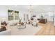 Bright and airy living room featuring neutral tones, hardwood floors, and open to kitchen at 5147 Star Magnolia Ct, Clover, SC 29710