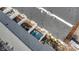 Aerial view of townhomes with fenced patios and well-maintained roofs at 5472 Ives Nw St, Concord, NC 28027
