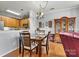 Cozy dining room featuring a wood table and chairs with decorative lighting and a cabinet at 5472 Ives Nw St, Concord, NC 28027