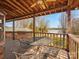Outdoor deck with seating overlooking the waterfront and trees at 5981 Johnson Rd, Lake Wylie, SC 29710