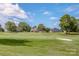 Scenic golf course with a well-maintained green, sand trap, and lush trees in a serene community setting at 140 Jana Dr, Statesville, NC 28677