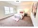 Cozy bedroom with a comfortable bed, soft rug, and neutral decor with carpet flooring at 3078 Montreaux Valley Dr, Fort Mill, SC 29707
