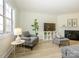 Inviting living room with a fireplace, neutral furniture, and hardwood floors at 3170 Heathstead Pl, Charlotte, NC 28210
