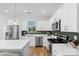Modern kitchen featuring white cabinets, stainless steel appliances, and a stylish backsplash at 1016 Helms Rd, Charlotte, NC 28214