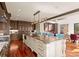 Stunning kitchen with a large central island, custom cabinetry, and an open design to the dining area at 1220 Broadside Rd, York, SC 29745
