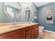 Bathroom featuring double sinks, mirrors and lots of storage space at 2439 Bergamot St, Fort Mill, SC 29708