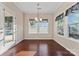 Cozy breakfast nook with hardwood floors, natural light, and a door to the outside at 2439 Bergamot St, Fort Mill, SC 29708