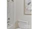 Bathroom with a shower and bathtub combo and a modern toilet at 3617 12Th Street Ne Dr, Hickory, NC 28601