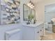 Stylish bathroom featuring a modern vanity with double sinks and contemporary fixtures at 3617 12Th Street Ne Dr, Hickory, NC 28601