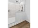 Modern shower with glass enclosure, tiled walls, and rainfall shower head at 447 Lookout Dam Rd, Statesville, NC 28625