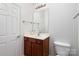 Clean half-bathroom with vanity, mirror, and toilet at 786 Platinum Dr, Fort Mill, SC 29708