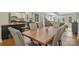 Elegant dining area with a wooden table, seating for six, and open flow to kitchen at 830 Jefferson Dr, Charlotte, NC 28270
