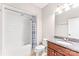 Bathroom featuring a shower, toilet, and a vanity, offering brightness and space at 103 Caddies Ct, Shelby, NC 28150