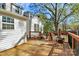 Wood deck with railing offers a relaxing outdoor space and views of the backyard at 1101 Lancaster Ave, Monroe, NC 28112