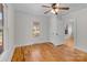Bedroom with two windows and hardwood floors at 1216 Innis Ave, Kannapolis, NC 28081