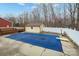 A refreshing pool is surrounded by fencing and landscaping for outdoor enjoyment and privacy at 1443 Greenwood Rd, Lincolnton, NC 28092