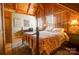 Charming bedroom with hardwood floors, vaulted wood ceiling, a work space, and lots of light at 2139 Peninsula Dr, Clover, SC 29710